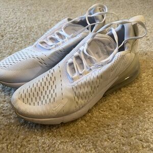 All White Women’s Nike 270: size 9